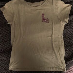 Cotton Tee with Texas Boot Graphic